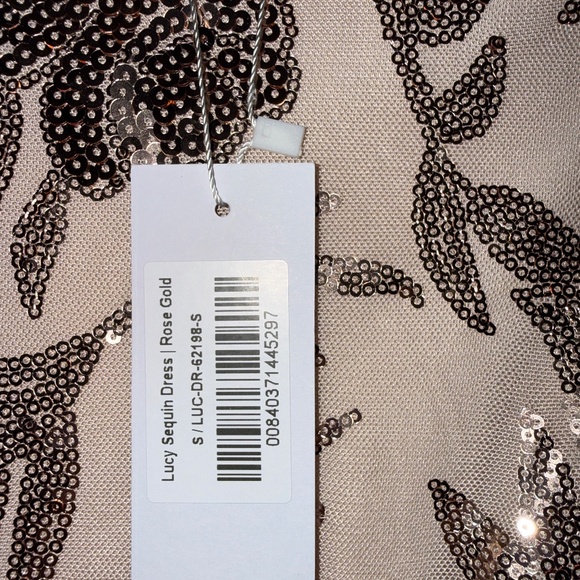 Baltic Born Lucy Sequin Dress | Rose Gold Size SS - Picture 7 of 7